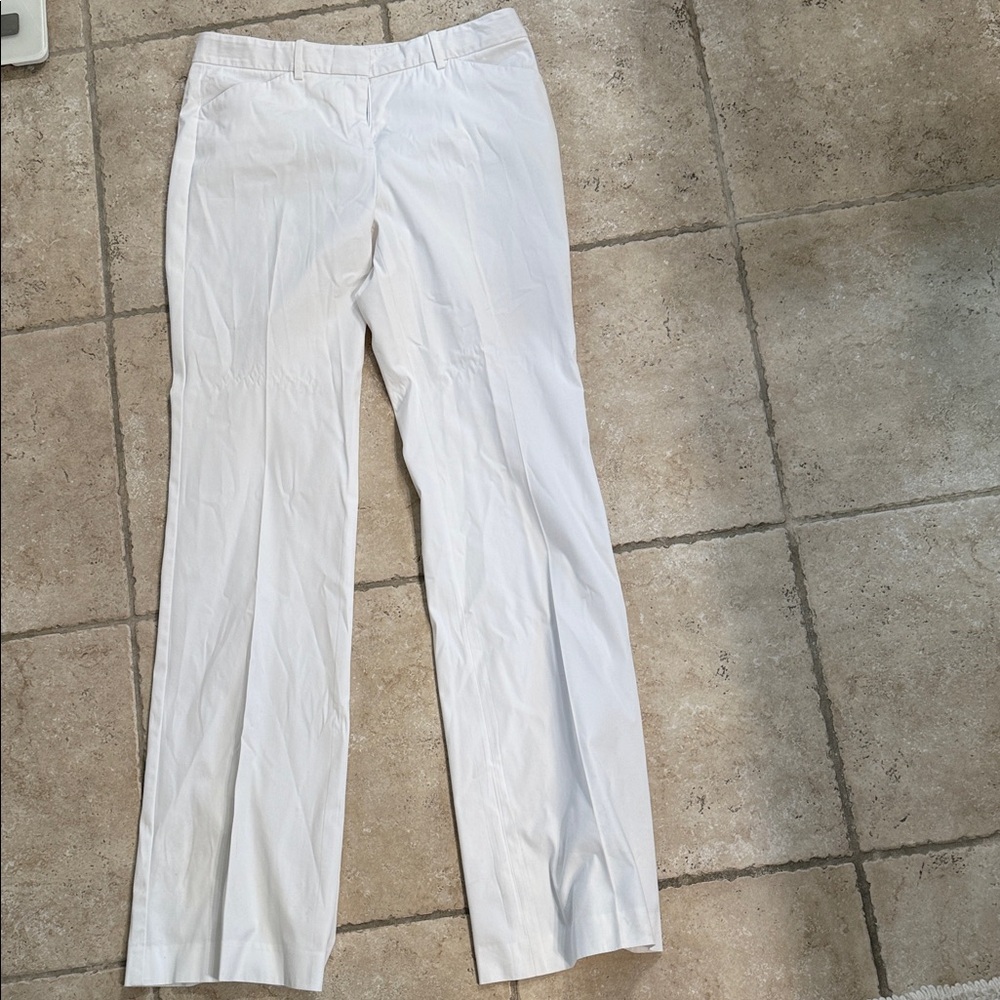 Theory White Boot Cut Pants